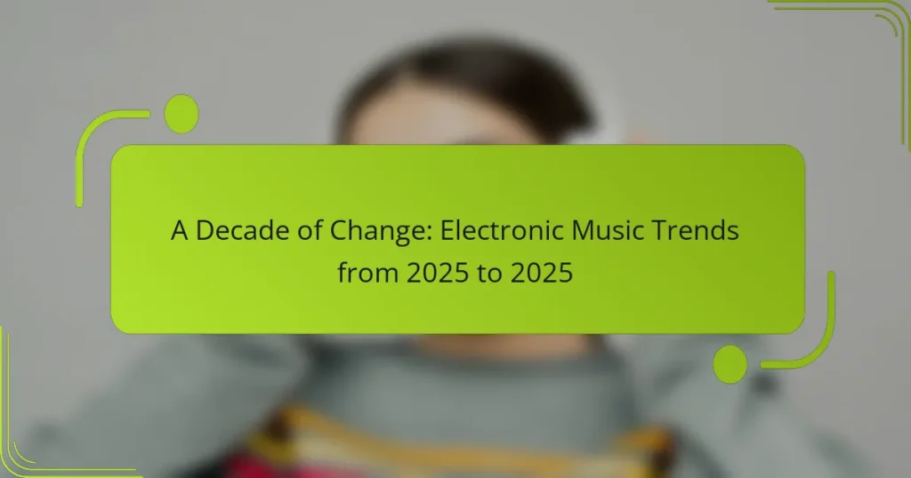 A Decade of Change: Electronic Music Trends from 2025 to 2025