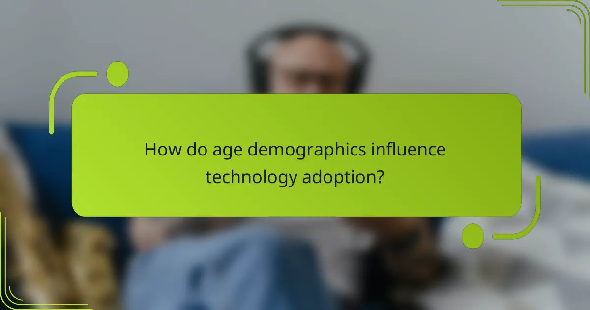 How do age demographics influence technology adoption?