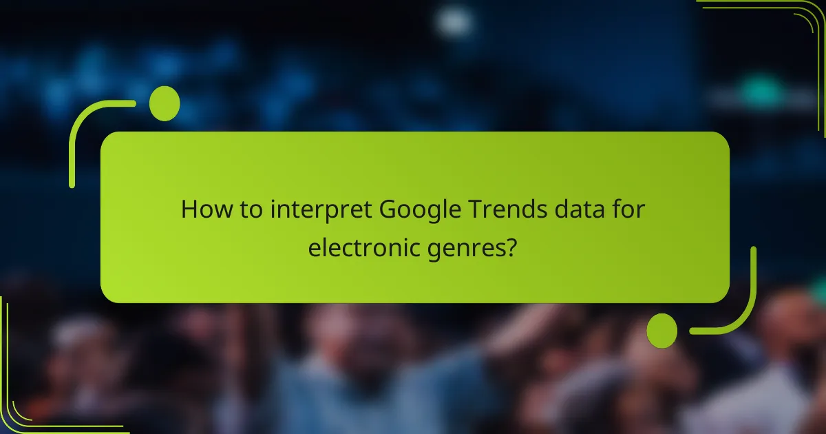 How to interpret Google Trends data for electronic genres?