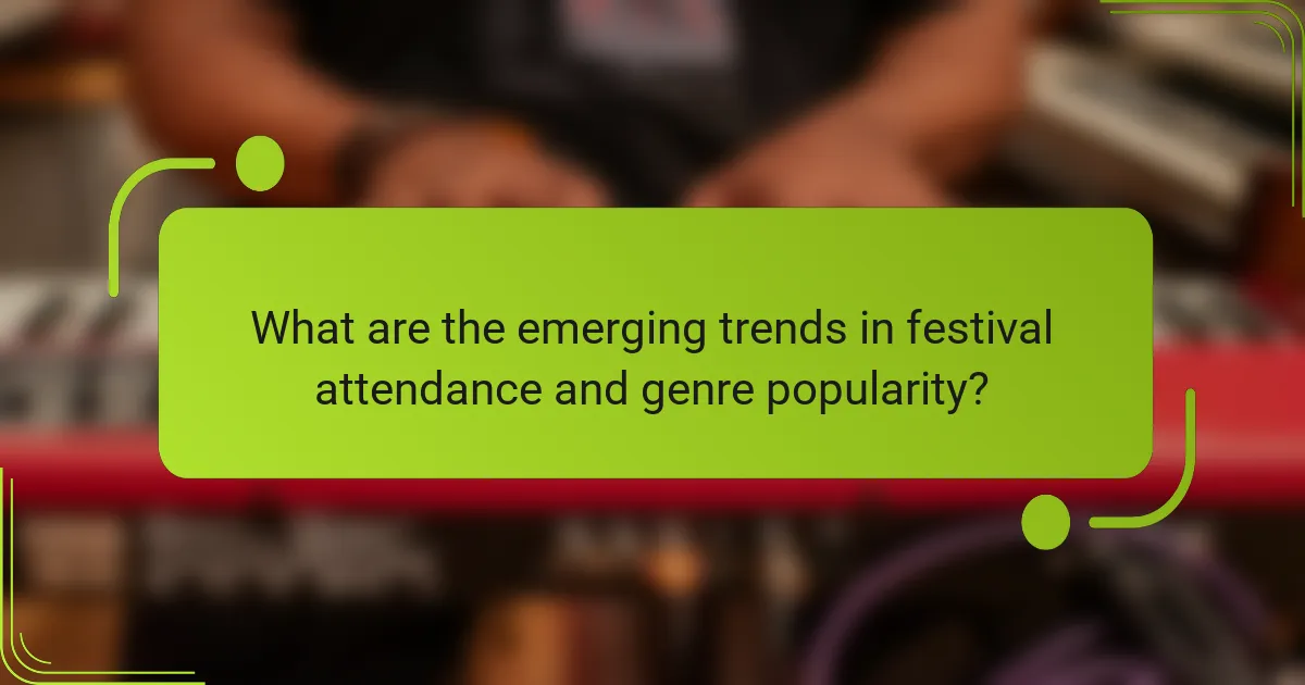 What are the emerging trends in festival attendance and genre popularity?