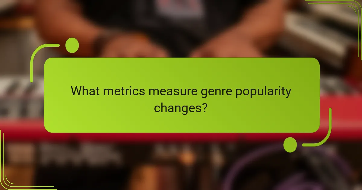 What metrics measure genre popularity changes?